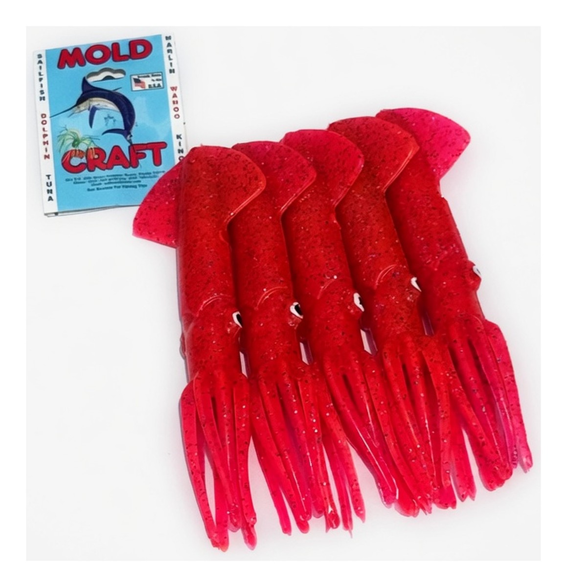 Mold Craft Squid 9" 5-Pack in Hot Pink